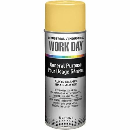 Work Day Industrial General Purpose Alkyd Enamel Spray Paint - Yellow, 10oz